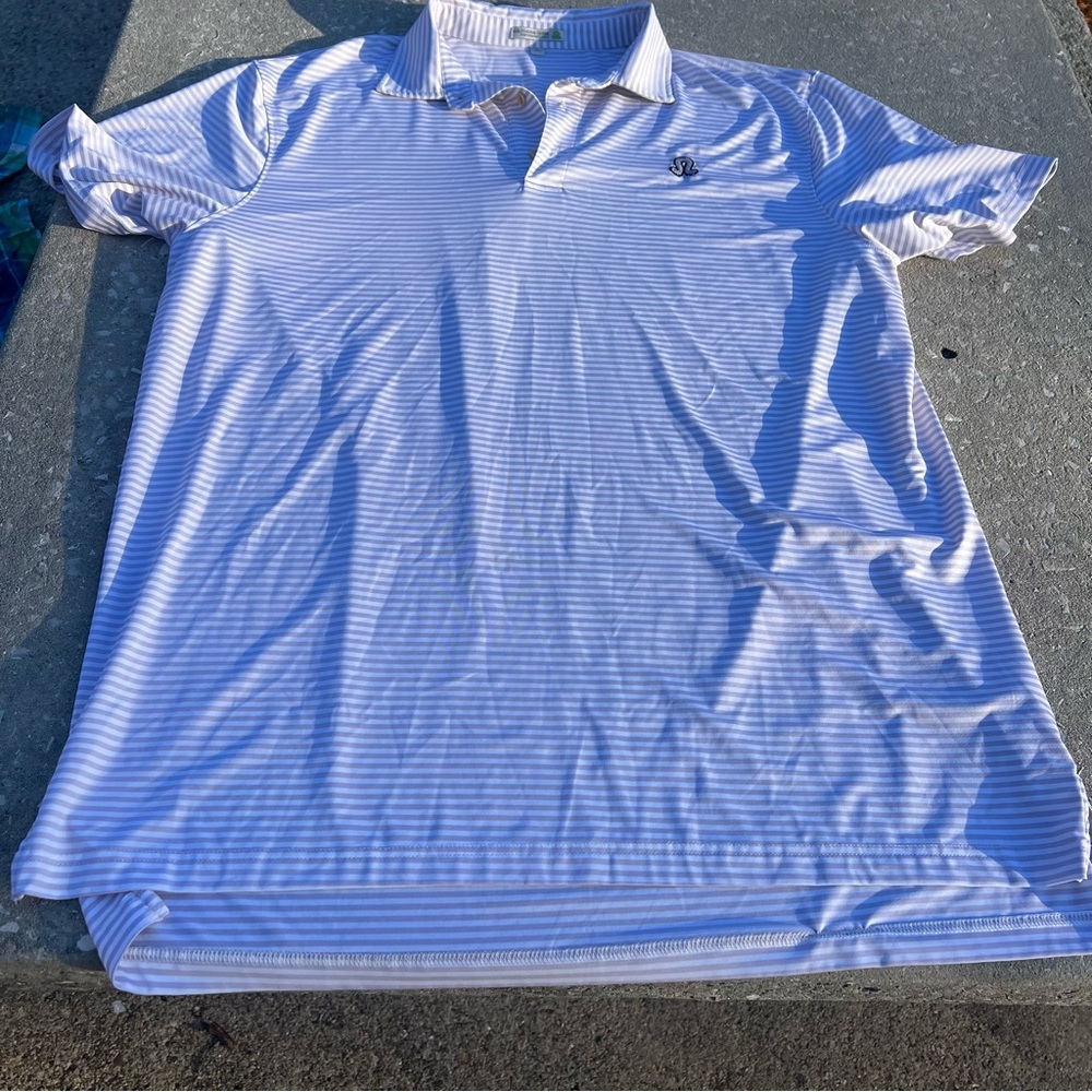 Southern Seam Performance Polo Light Purple/White Stripe Size XL